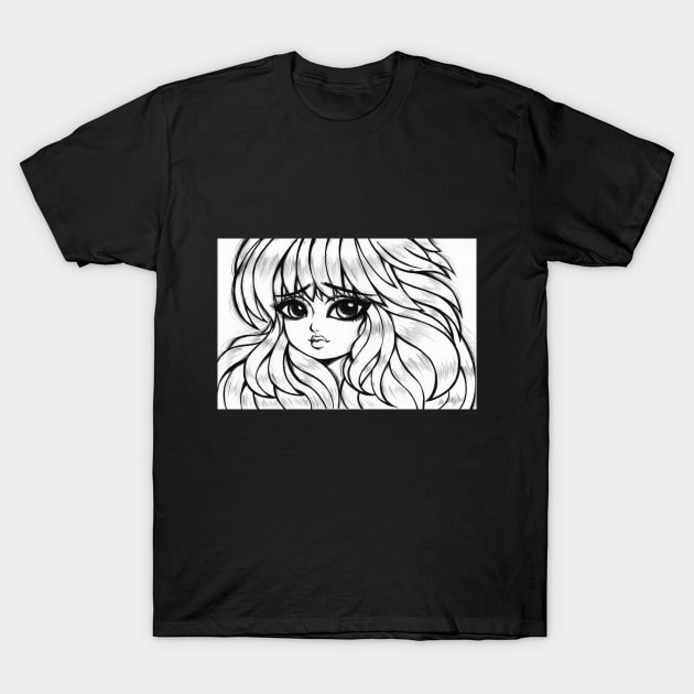 Big Eyes Girl T-Shirt by alien3287